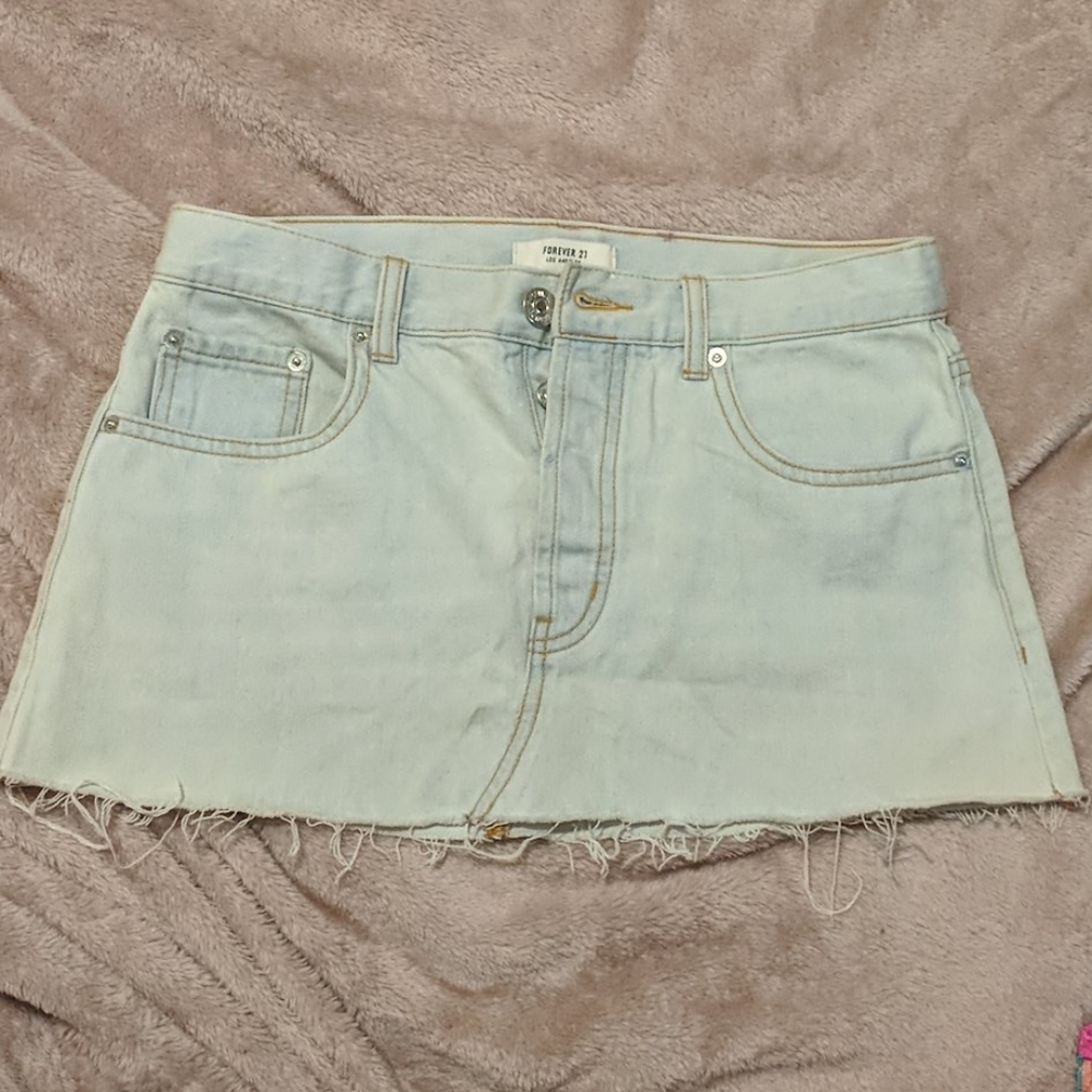 Denim ~~mini~~ skirt